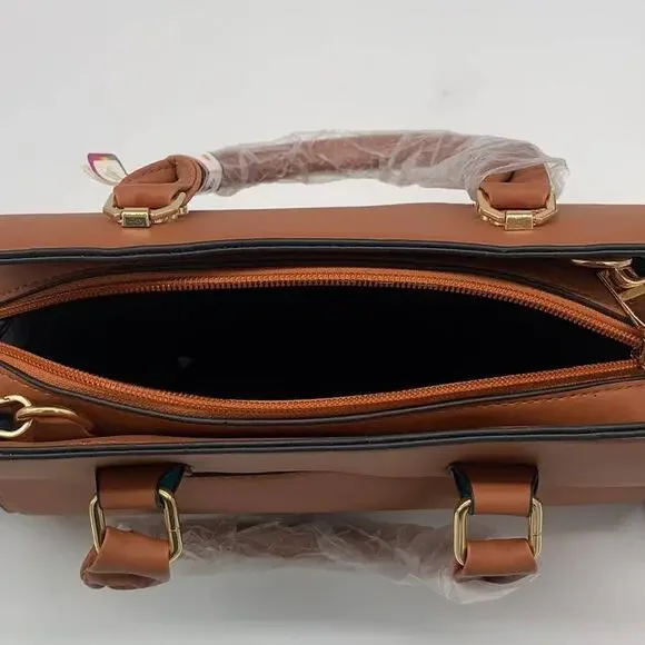 Tan Embroidered Tote Purse - Picture 7 of 8